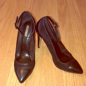 BCBG Black Mesh Stiletto